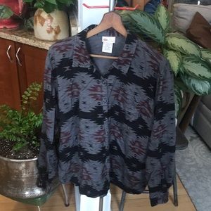 Dickies Aztec Southwest Print Button Up Shirt